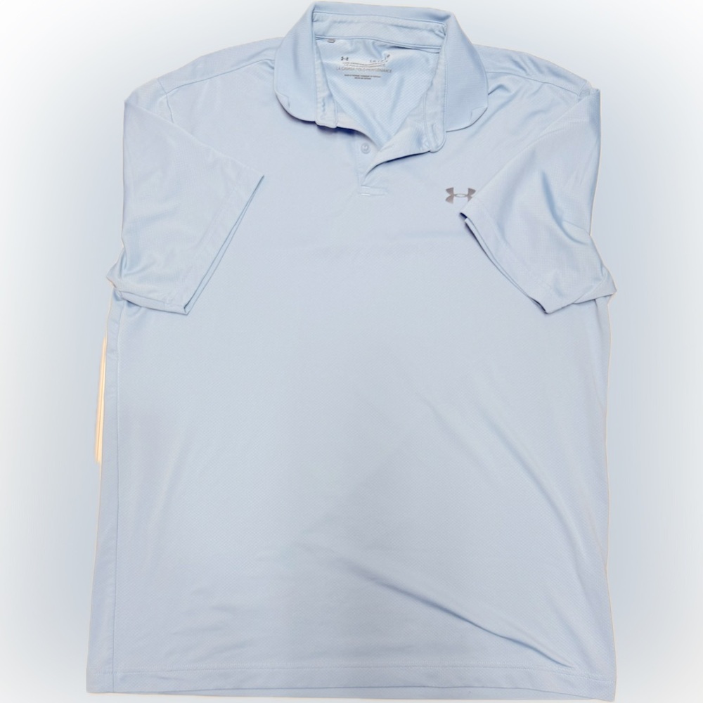 Under Armour Men's Baby Blue Polo Shirt | Sz Large
